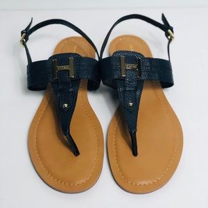 Tommy Hilfiger Navy Blue Flat Sandals NEW Size 10